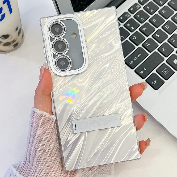 Plating Glitter Texture Fold Holder TPU Phone Case with Lens Film, Series 11