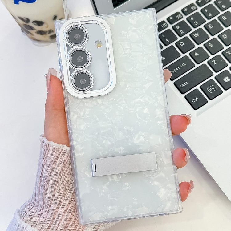 Plating Glitter Texture Fold Holder TPU Phone Case with Lens Film, Series 11