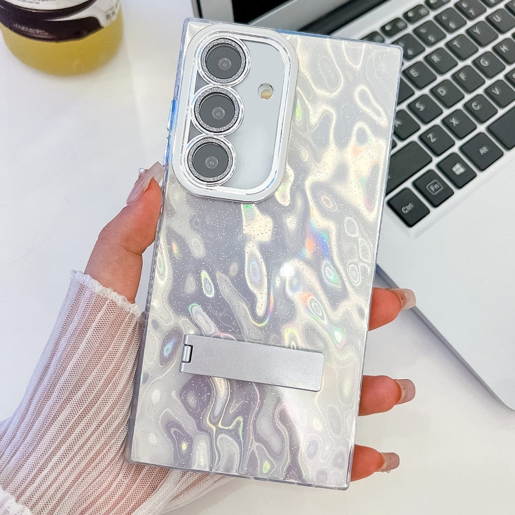 Plating Glitter Texture Fold Holder TPU Phone Case with Lens Film, Series 11