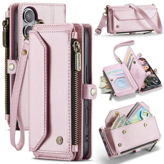 CaseMe C36 Card Slots Zipper Wallet RFID Anti-theft Leather Phone Case, For iPhone 16