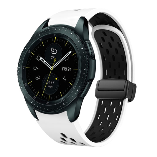 Two Color Magnetic Folding Black Buckle Silicone Watch Band