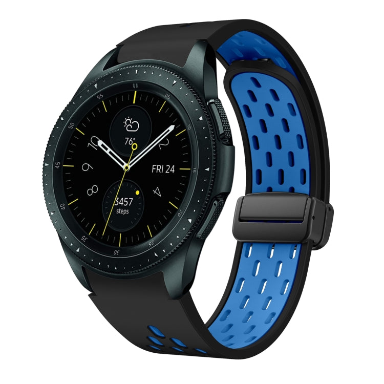 Two Color Magnetic Folding Black Buckle Silicone Watch Band