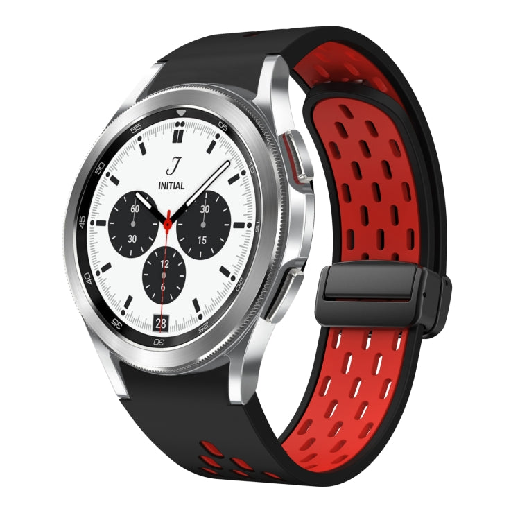 Two Color Magnetic Folding Black Buckle Silicone Watch Band