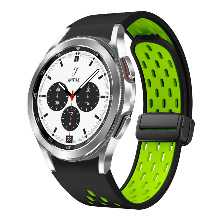 Two Color Magnetic Folding Black Buckle Silicone Watch Band
