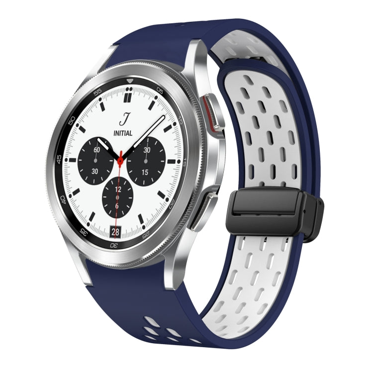 Two Color Magnetic Folding Black Buckle Silicone Watch Band