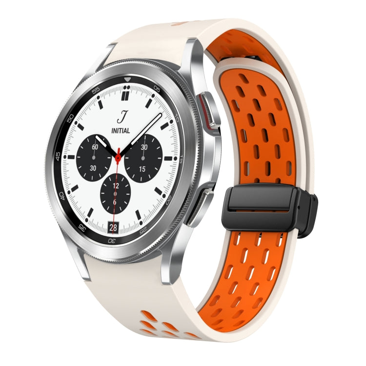 Two Color Magnetic Folding Black Buckle Silicone Watch Band