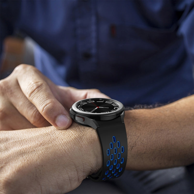 Two Color Magnetic Folding Black Buckle Silicone Watch Band