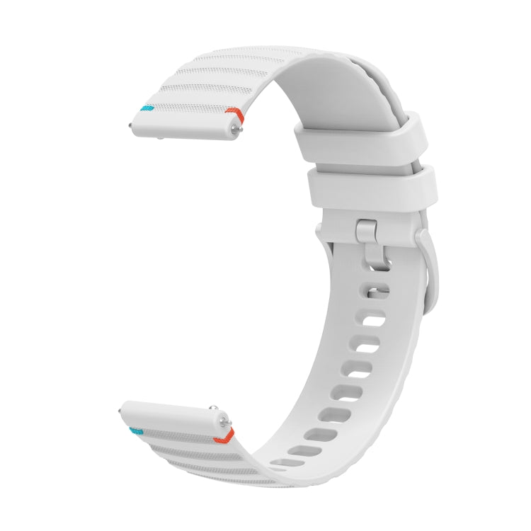 Wavy Dotted Stitched 20mm Silicone Watch Band, For Samsung Galaxy Gear Sport, For Samsung Galaxy Watch Active 2