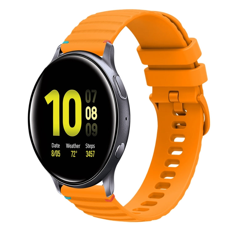 Wavy Dotted Stitched 20mm Silicone Watch Band, For Samsung Galaxy Gear Sport, For Samsung Galaxy Watch Active 2