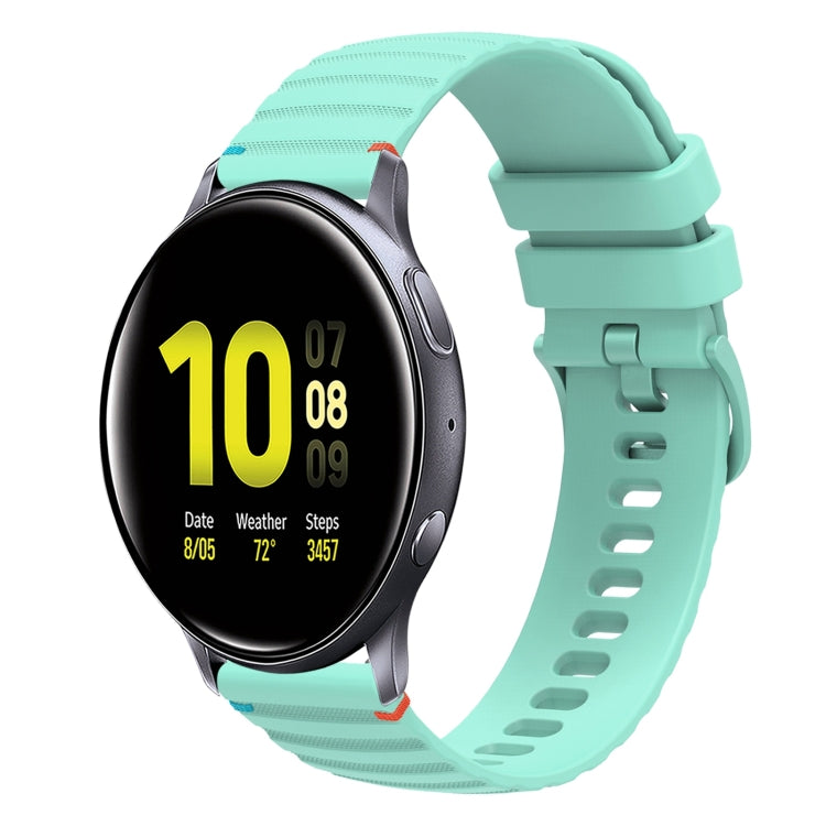 Wavy Dotted Stitched 20mm Silicone Watch Band, For Samsung Galaxy Gear Sport, For Samsung Galaxy Watch Active 2