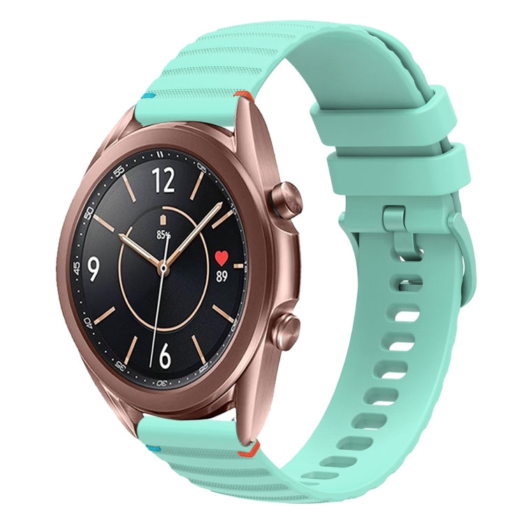 Wavy Dotted Stitched 20mm Silicone Watch Band, For Samsung Galaxy Watch3 41mm, For Samsung Galaxy Watch Active