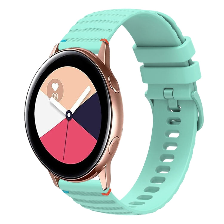 Wavy Dotted Stitched 20mm Silicone Watch Band, For Samsung Galaxy Watch3 41mm, For Samsung Galaxy Watch Active