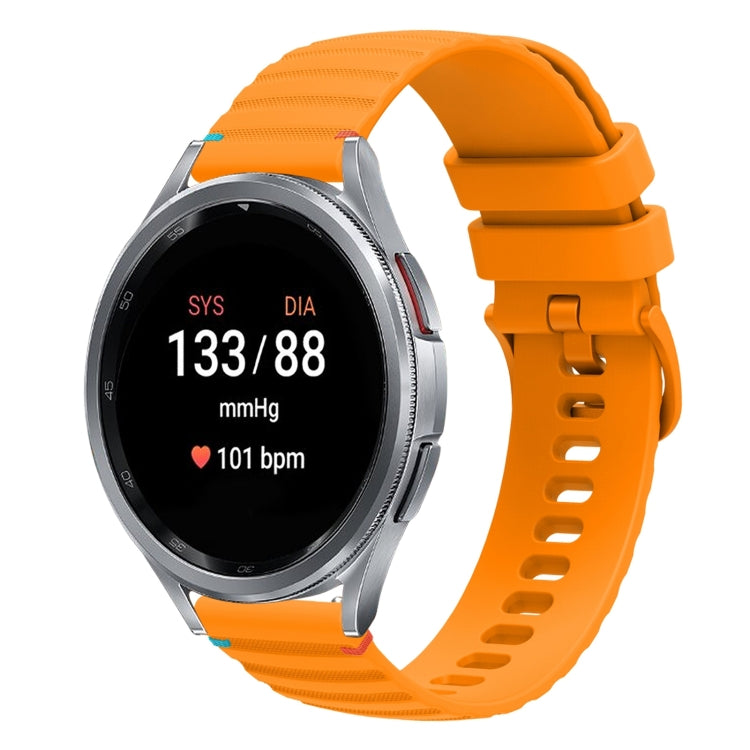 Wavy Dotted Stitched 20mm Silicone Watch Band, For Samsung Galaxy Watch FE 40mm, For Samsung Galaxy Watch 7 40 / 44mm