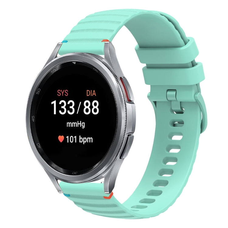 Wavy Dotted Stitched 20mm Silicone Watch Band, For Samsung Galaxy Watch FE 40mm, For Samsung Galaxy Watch 7 40 / 44mm