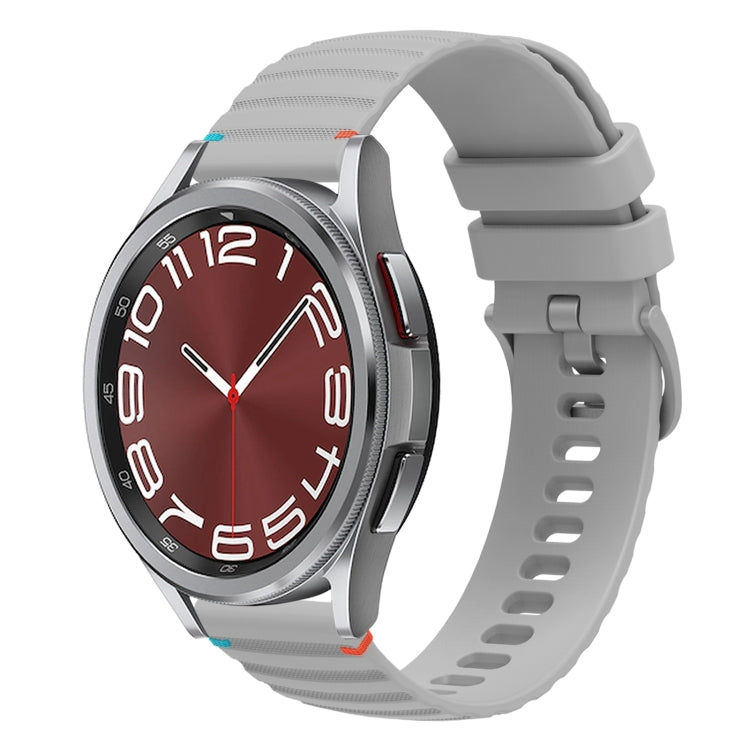 Wavy Dotted Stitched 20mm Silicone Watch Band, For Samsung Galaxy Watch 6  Cassic 43 / 47mm, For Samsung Galaxy Watch 6 40 / 44mm