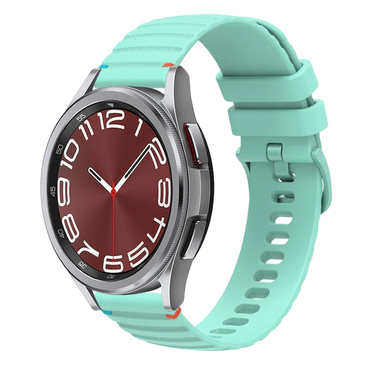Wavy Dotted Stitched 20mm Silicone Watch Band, For Samsung Galaxy Watch 6  Cassic 43 / 47mm, For Samsung Galaxy Watch 6 40 / 44mm