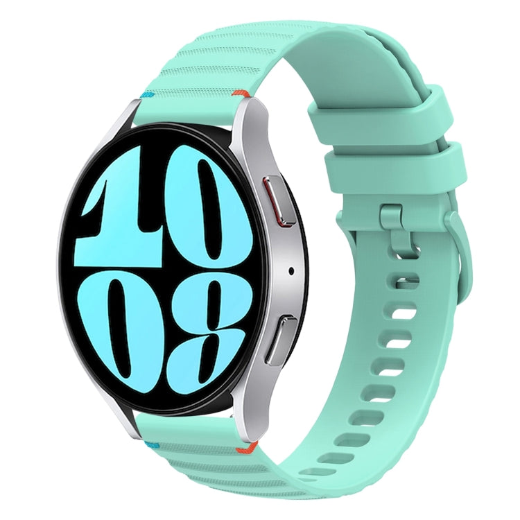 Wavy Dotted Stitched 20mm Silicone Watch Band, For Samsung Galaxy Watch 6  Cassic 43 / 47mm, For Samsung Galaxy Watch 6 40 / 44mm