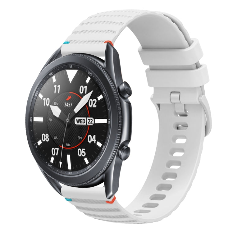 Wavy Dotted Stitched 22mm Silicone Watch Band, For Samsung Galaxy Gear S3 Frontier, For Samsung Galaxy Watch 3 45mm