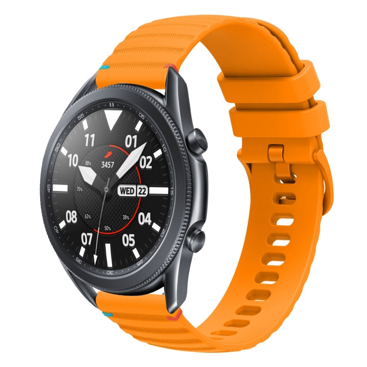 Wavy Dotted Stitched 22mm Silicone Watch Band, For Samsung Galaxy Gear S3 Frontier, For Samsung Galaxy Watch 3 45mm