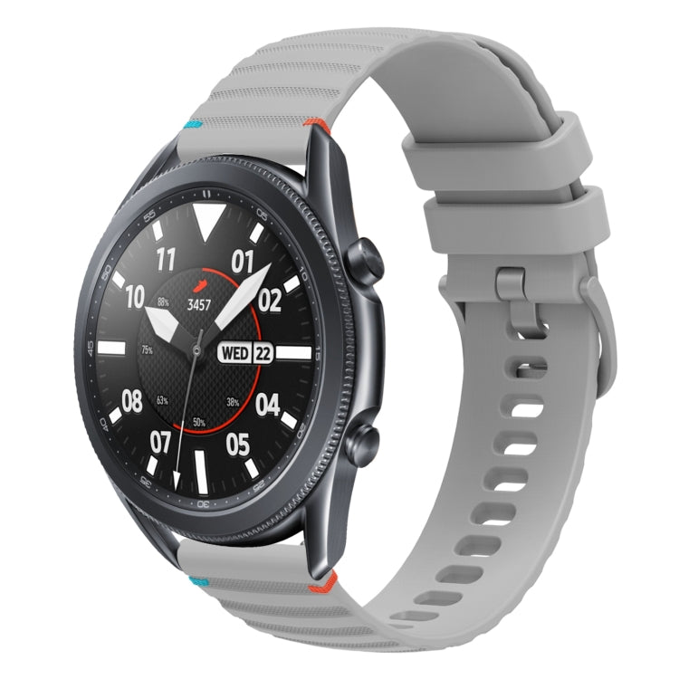 Wavy Dotted Stitched 22mm Silicone Watch Band, For Samsung Galaxy Gear S3 Frontier, For Samsung Galaxy Watch 3 45mm