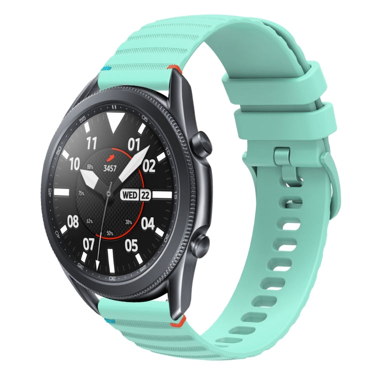 Wavy Dotted Stitched 22mm Silicone Watch Band, For Samsung Galaxy Gear S3 Frontier, For Samsung Galaxy Watch 3 45mm