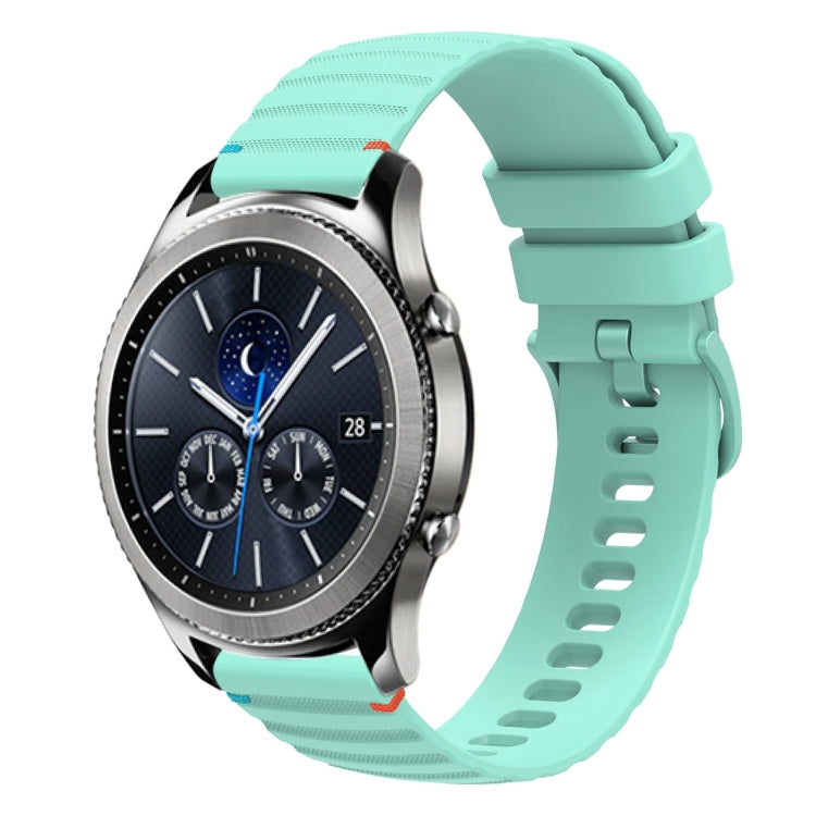 Wavy Dotted Stitched 22mm Silicone Watch Band, For Samsung Galaxy Gear S3 Classic, For Samsung Galaxy Watch 46mm