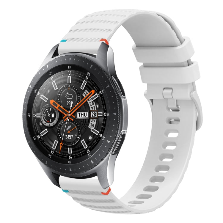 Wavy Dotted Stitched 22mm Silicone Watch Band, For Samsung Galaxy Gear S3 Classic, For Samsung Galaxy Watch 46mm
