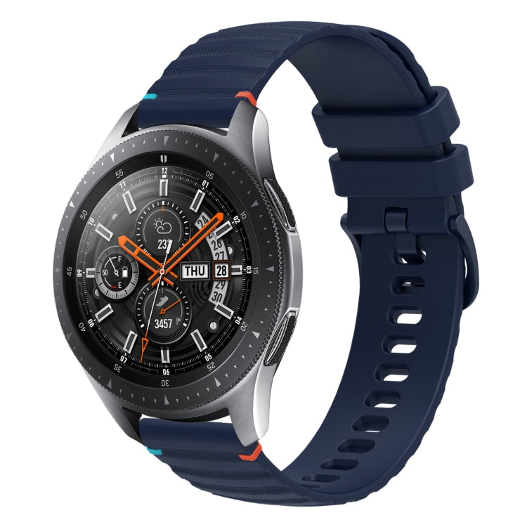 Wavy Dotted Stitched 22mm Silicone Watch Band, For Samsung Galaxy Gear S3 Classic, For Samsung Galaxy Watch 46mm