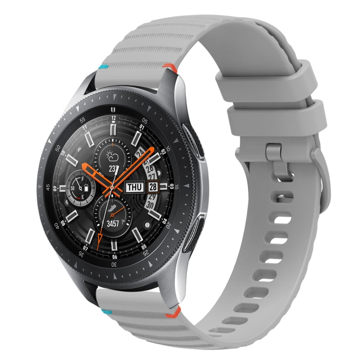 Wavy Dotted Stitched 22mm Silicone Watch Band, For Samsung Galaxy Gear S3 Classic, For Samsung Galaxy Watch 46mm