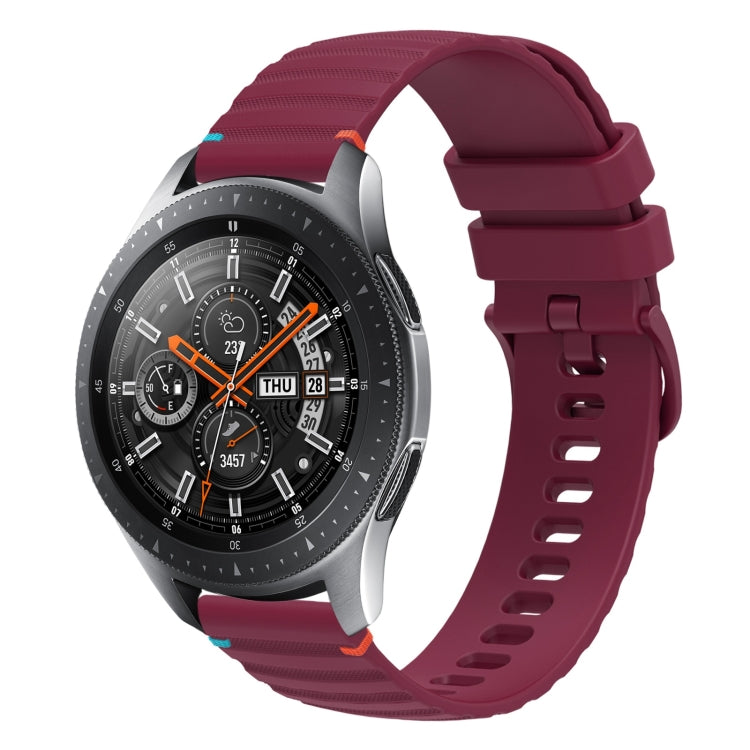 Wavy Dotted Stitched 22mm Silicone Watch Band, For Samsung Galaxy Gear S3 Classic, For Samsung Galaxy Watch 46mm