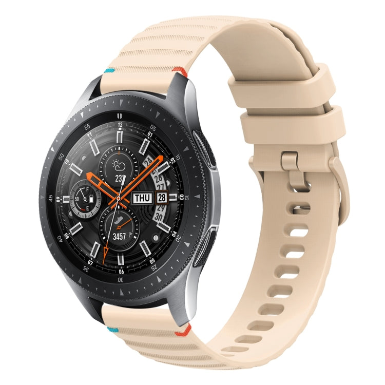Wavy Dotted Stitched 22mm Silicone Watch Band, For Samsung Galaxy Gear S3 Classic, For Samsung Galaxy Watch 46mm
