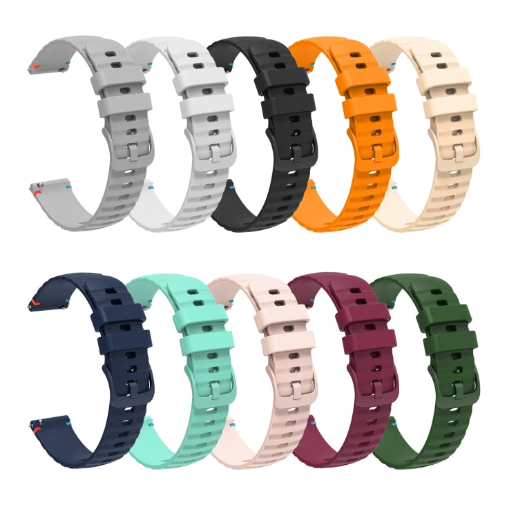 Wavy Dotted Stitched 22mm Silicone Watch Band, For Samsung Galaxy Gear S3 Frontier, For Samsung Galaxy Watch 3 45mm