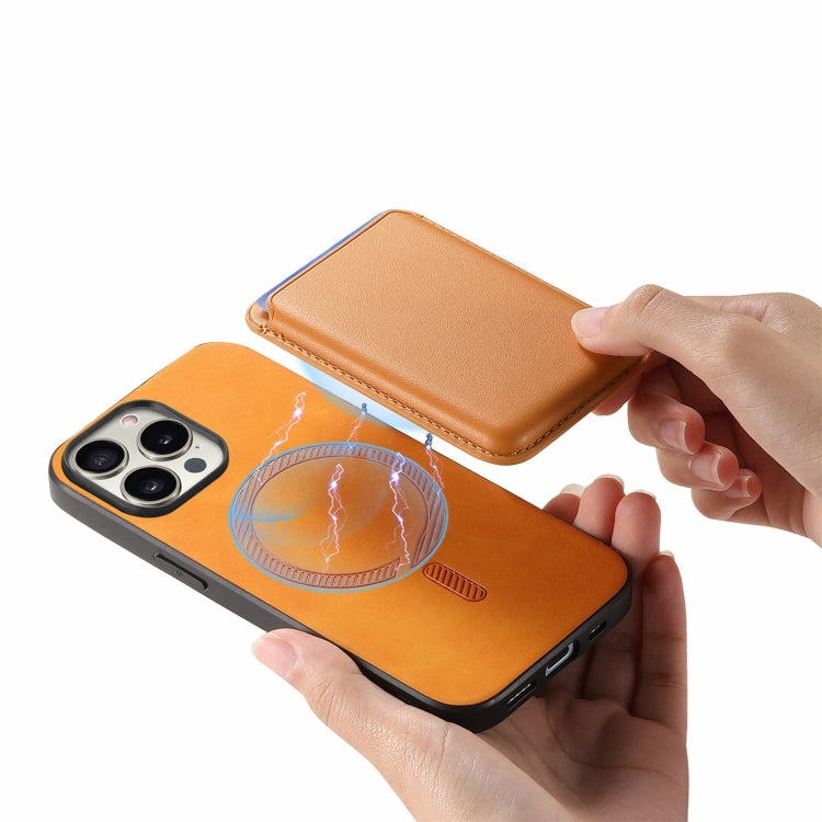 Retro Magsafe Card Bag PU Back Cover Phone Case