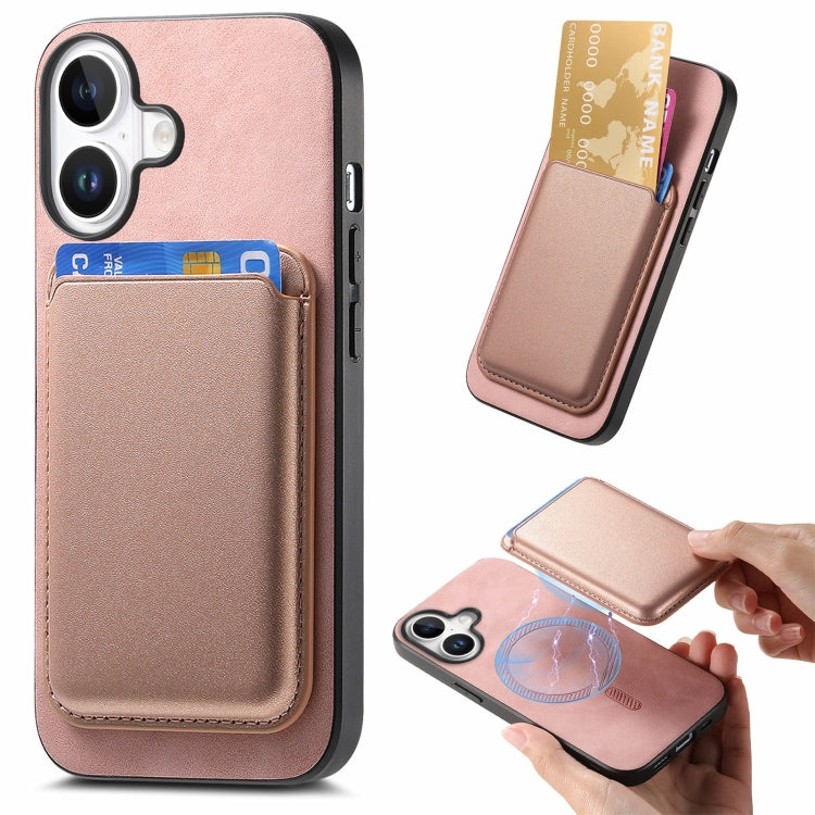 Retro Magsafe Card Bag PU Back Cover Phone Case