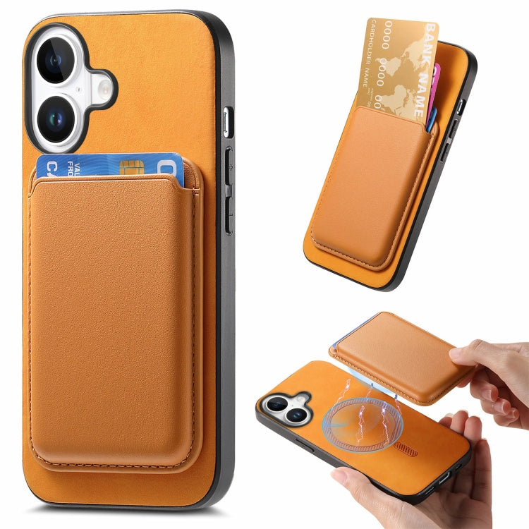 Retro Magsafe Card Bag PU Back Cover Phone Case