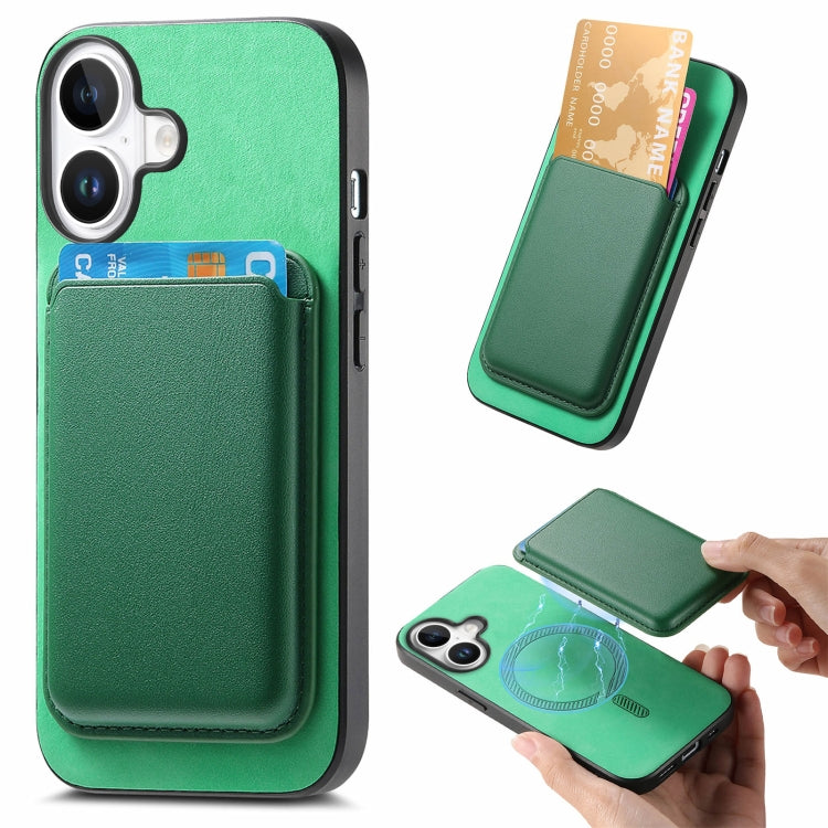 Retro Magsafe Card Bag PU Back Cover Phone Case