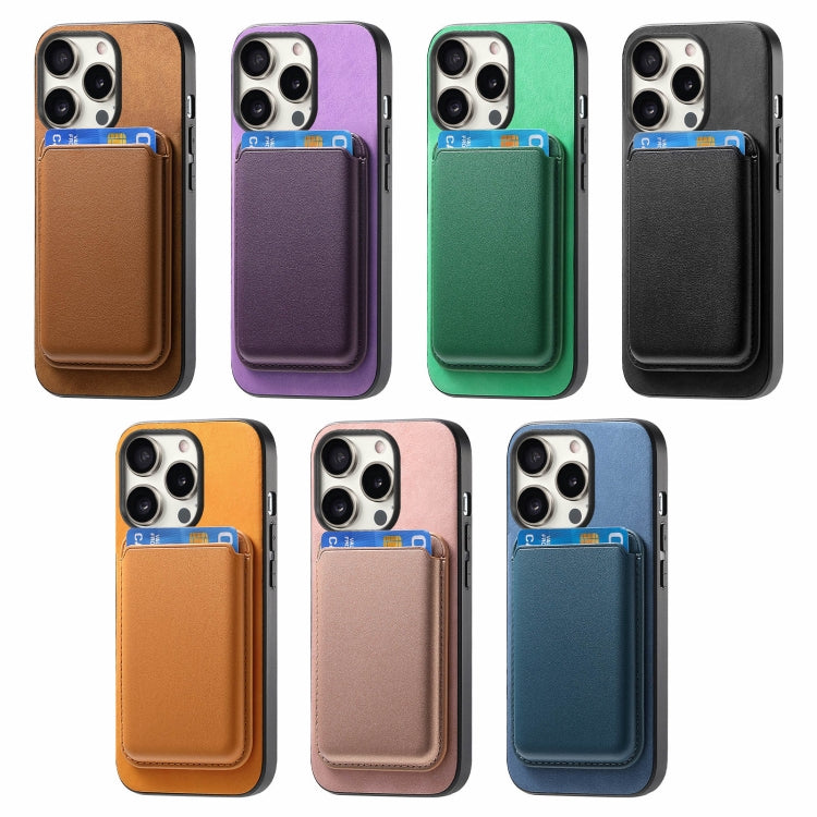 Retro Magsafe Card Bag PU Back Cover Phone Case