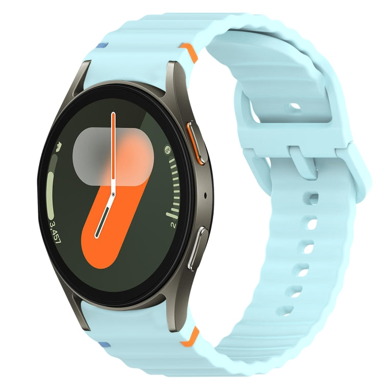 Wavy Grain Stitched Quick Release Silicone Watch Band, For Samsung Galaxy Watch FE 40mm, For Samsung Galaxy Watch 7 44mm