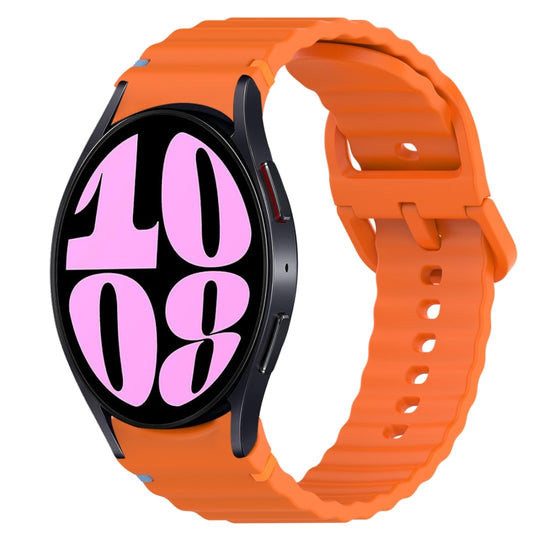 Wavy Grain Stitched Quick Release Silicone Watch Band, For Samsung Galaxy Watch 6 44mm, For Samsung Galaxy Watch 6 40mm