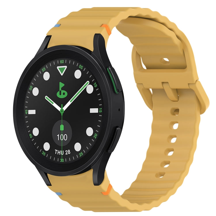Wavy Grain Stitched Quick Release Silicone Watch Band, For Samsung Galaxy Watch 5 Golf Edition, For Samsung Galaxy Watch 5  44mm