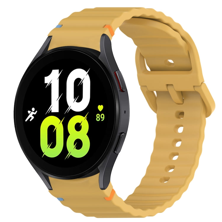 Wavy Grain Stitched Quick Release Silicone Watch Band, For Samsung Galaxy Watch 5 Golf Edition, For Samsung Galaxy Watch 5  44mm