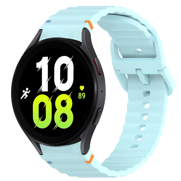 Wavy Grain Stitched Quick Release Silicone Watch Band, For Samsung Galaxy Watch 5 Golf Edition, For Samsung Galaxy Watch 5  44mm