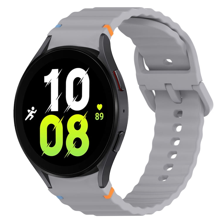 Wavy Grain Stitched Quick Release Silicone Watch Band, For Samsung Galaxy Watch 5 Golf Edition, For Samsung Galaxy Watch 5  44mm