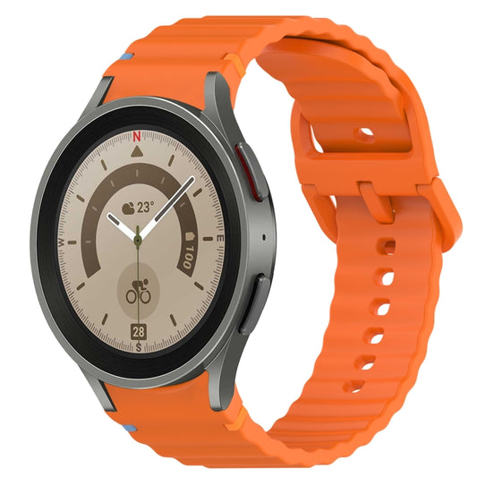 Wavy Grain Stitched Quick Release Silicone Watch Band, For Samsung Galaxy Watch 5 Pro  45mm, For Samsung Galaxy Watch 5  40mm