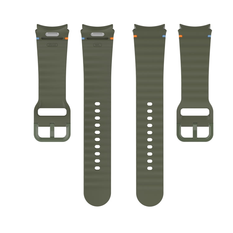 Wavy Grain Stitched Quick Release Silicone Watch Band, For Samsung Galaxy Watch 5 Pro  45mm, For Samsung Galaxy Watch 5  40mm