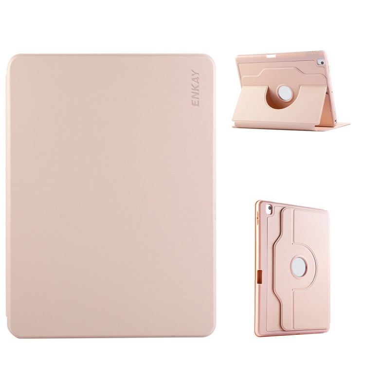 ENKAY 360 Rotation TPU Leather Smart Tablet Case with Pen Slot, For iPad Pro 13 2024, For iPad Pro 12.9 2022/ Air 13 2024, For iPad Air 11 2024 / Air 10.9 2022, For iPad Pro 11 2024, For iPad Pro 11 2022 / 2021 / 2020, For iPad Air 10.5 / Pro 10.5 / 10.2