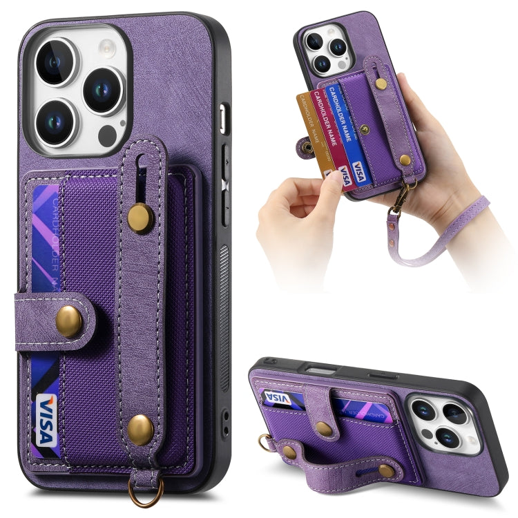 Retro Cross Wristband Wallet Leather Back Phone Case, For iPhone 16 Pro Max, For iPhone 16 Pro, For iPhone 16 Plus, For iPhone 16