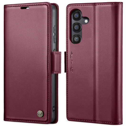 CaseMe 023 Butterfly Buckle Litchi Texture RFID Anti-theft Leather Phone Case, For Samsung Galaxy S24 FE 5G