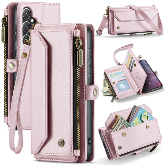 CaseMe C36 Card Slots Zipper Wallet RFID Anti-theft Leather Phone Case, For Samsung Galaxy S24 FE 5G