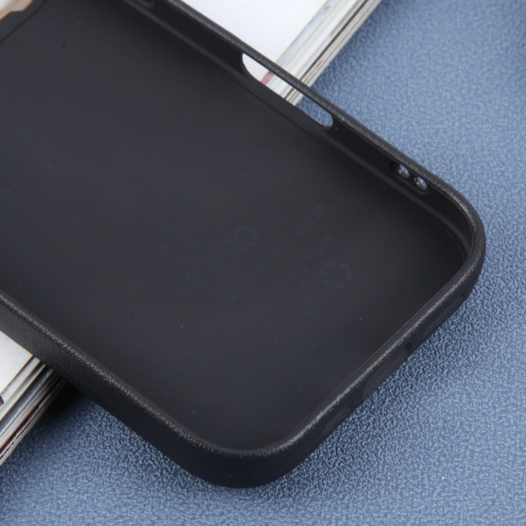 Plain Imitation Leather Back Cover Phone Case, For iPhone 11 Pro